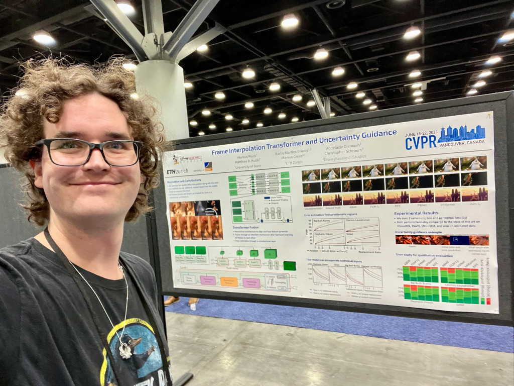 Presenting research poster at CVPR